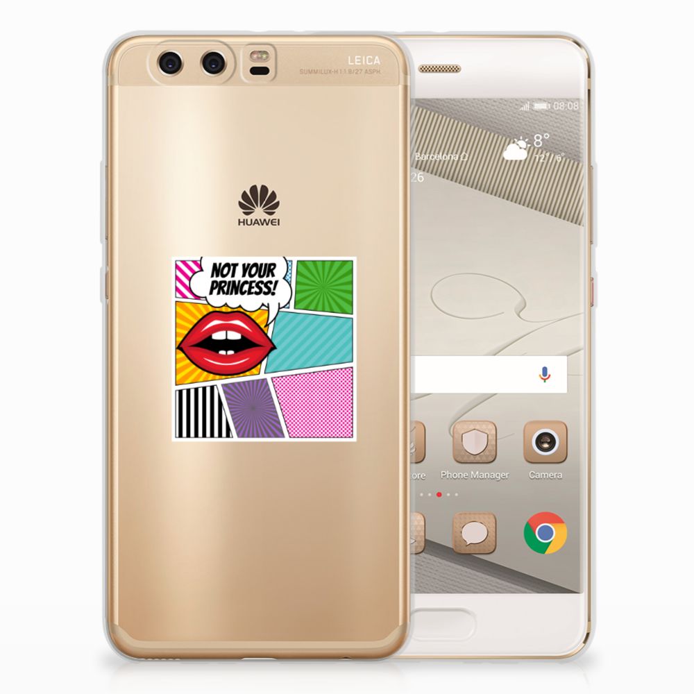 Huawei P10 Plus Silicone Back Cover Popart Princess
