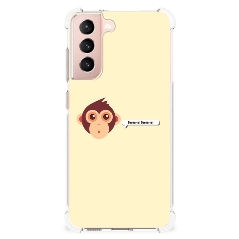 Samsung Galaxy S21 FE Stevig Bumper Hoesje Monkey