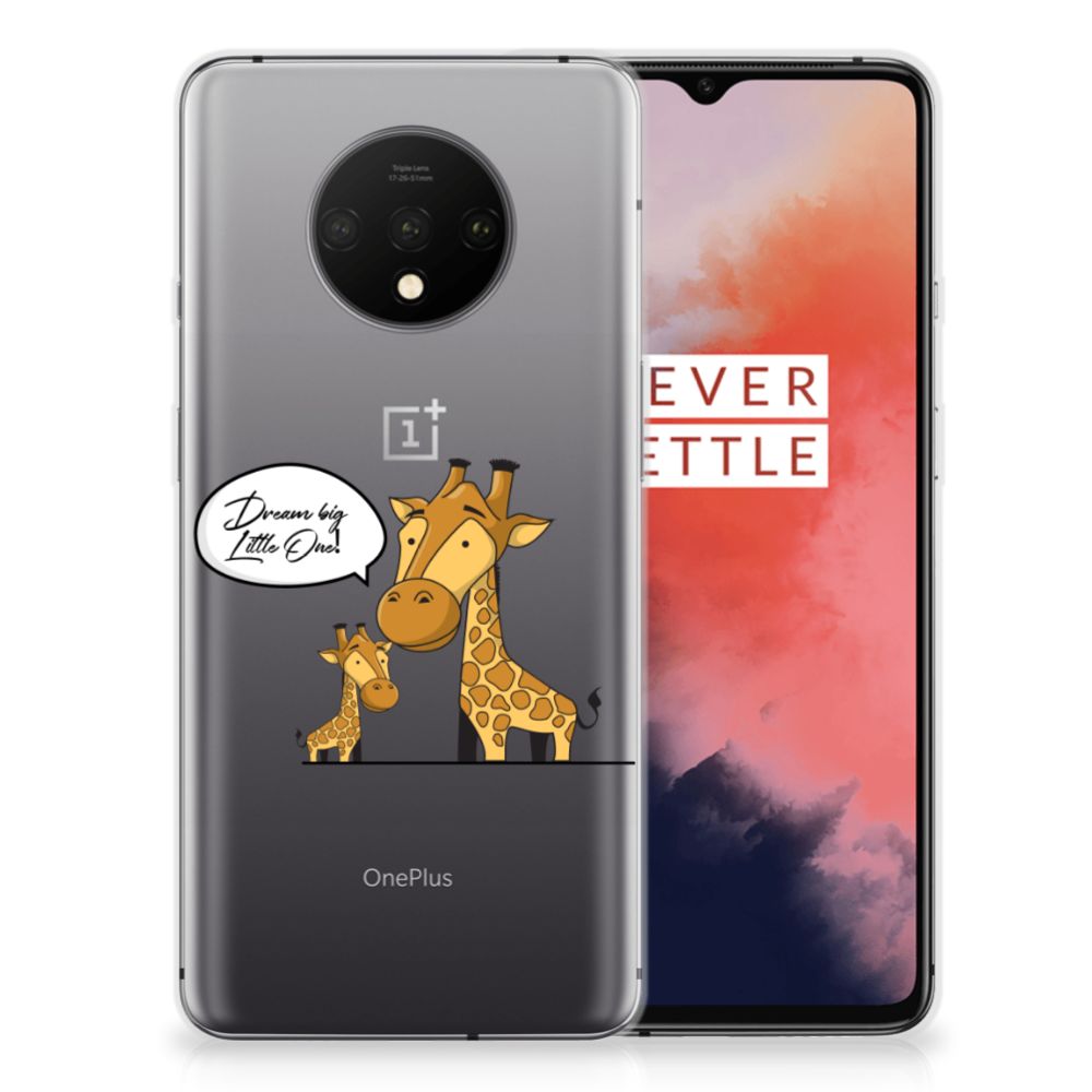 OnePlus 7T Telefoonhoesje met Naam Giraffe