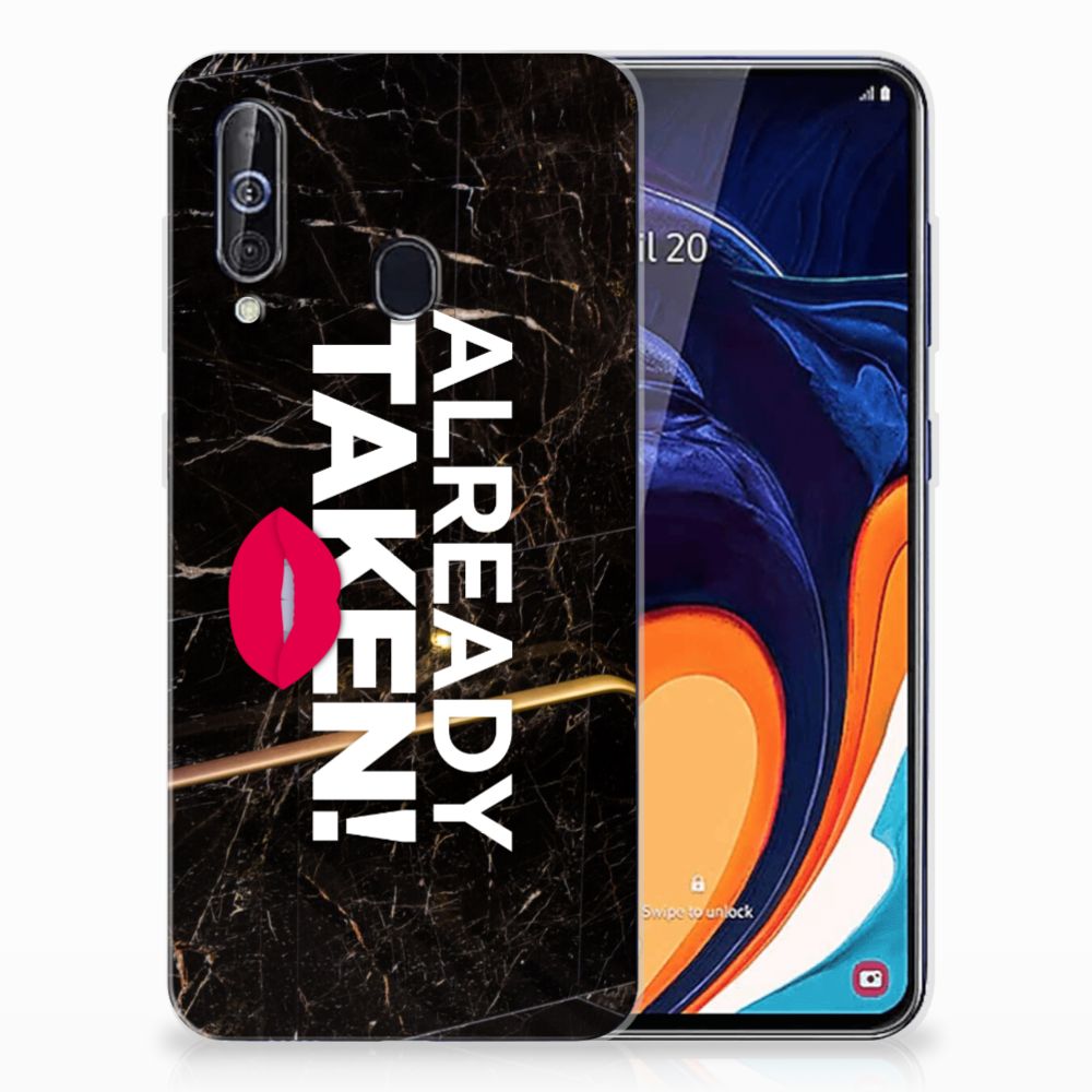 Samsung Galaxy A60 Siliconen hoesje met naam Already Taken Black