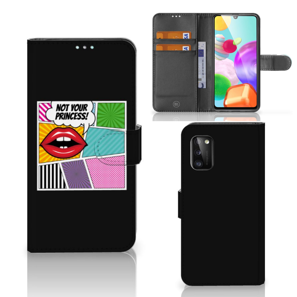 Samsung Galaxy A41 Wallet Case met Pasjes Popart Princess