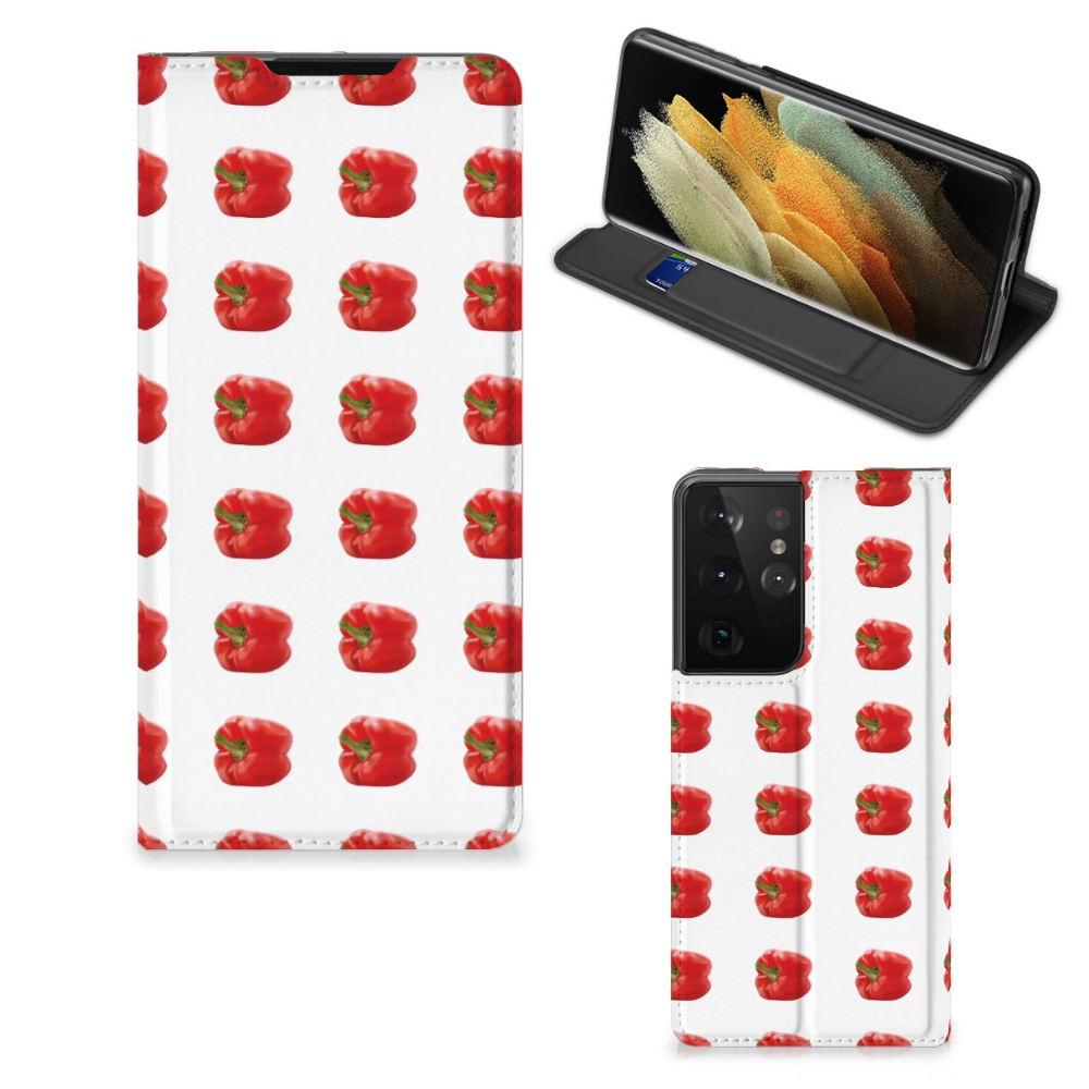 Samsung Galaxy S21 Ultra Flip Style Cover Paprika Red - B2C Telecom