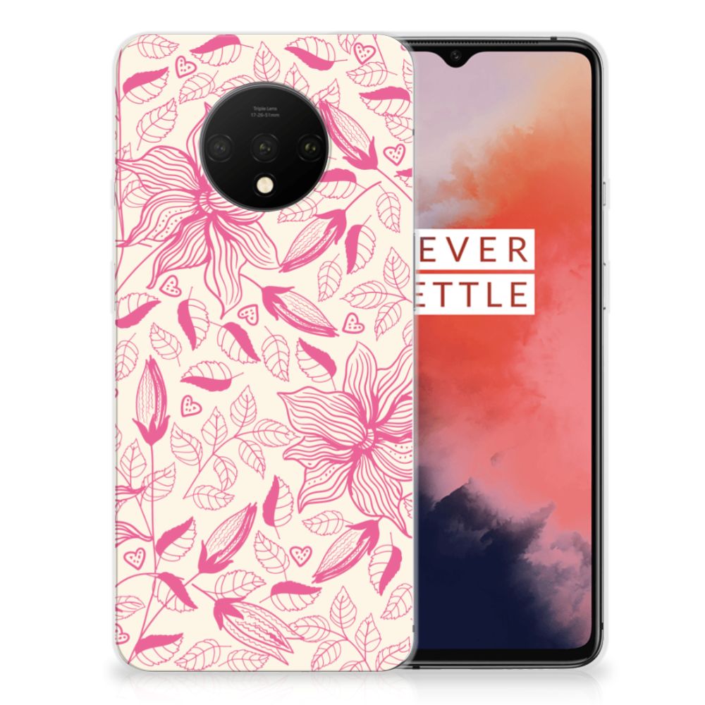 OnePlus 7T TPU Case Pink Flowers