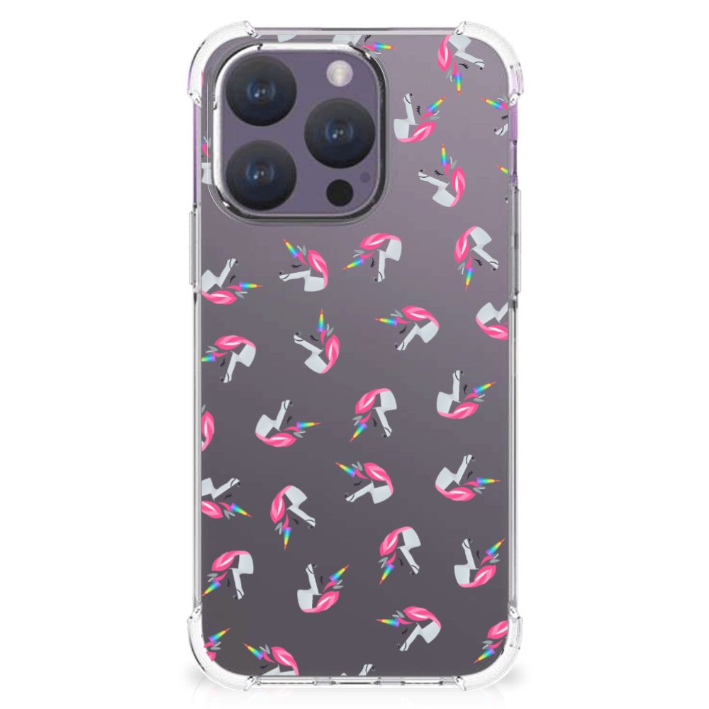 Doorzichtige Silicone Hoesje voor iPhone 15 Pro Unicorns B2C Telecom