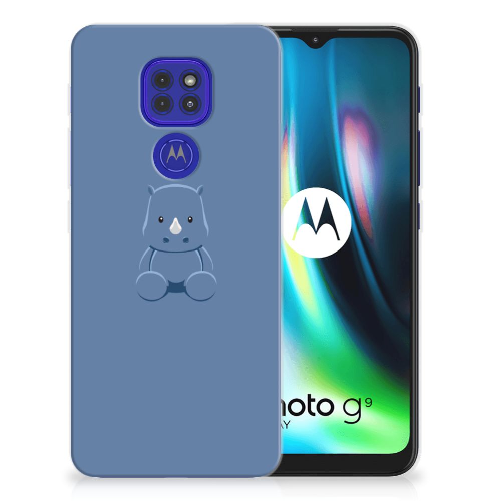 Motorola Moto G9 Play | E7 Plus Telefoonhoesje met Naam Baby Rhino