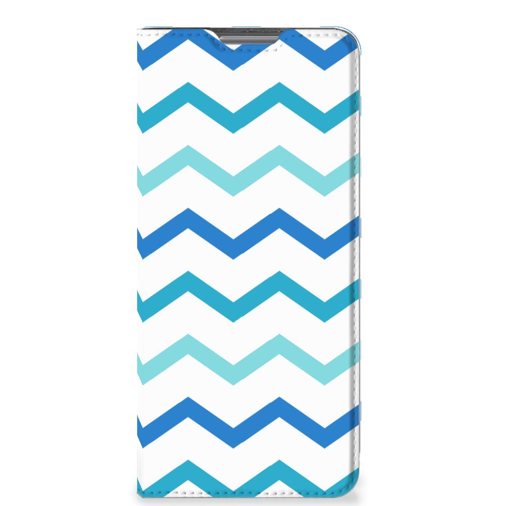 Xiaomi 12 Pro Hoesje met Magneet Zigzag Blauw