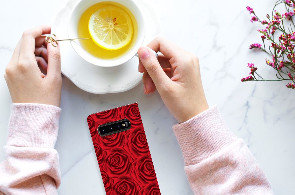 Samsung Galaxy S10 Smart Cover Red Roses