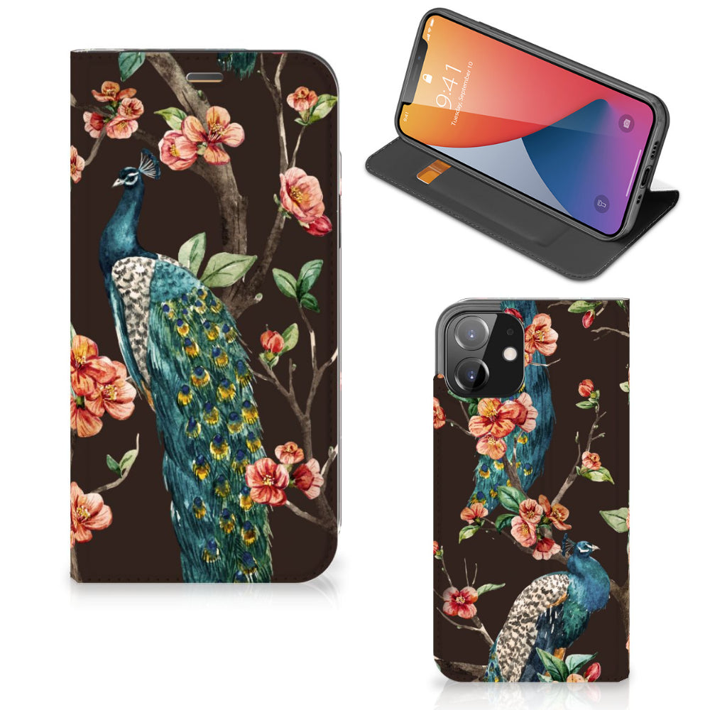 iPhone 12 | iPhone 12 Pro Hoesje maken Pauw met Bloemen