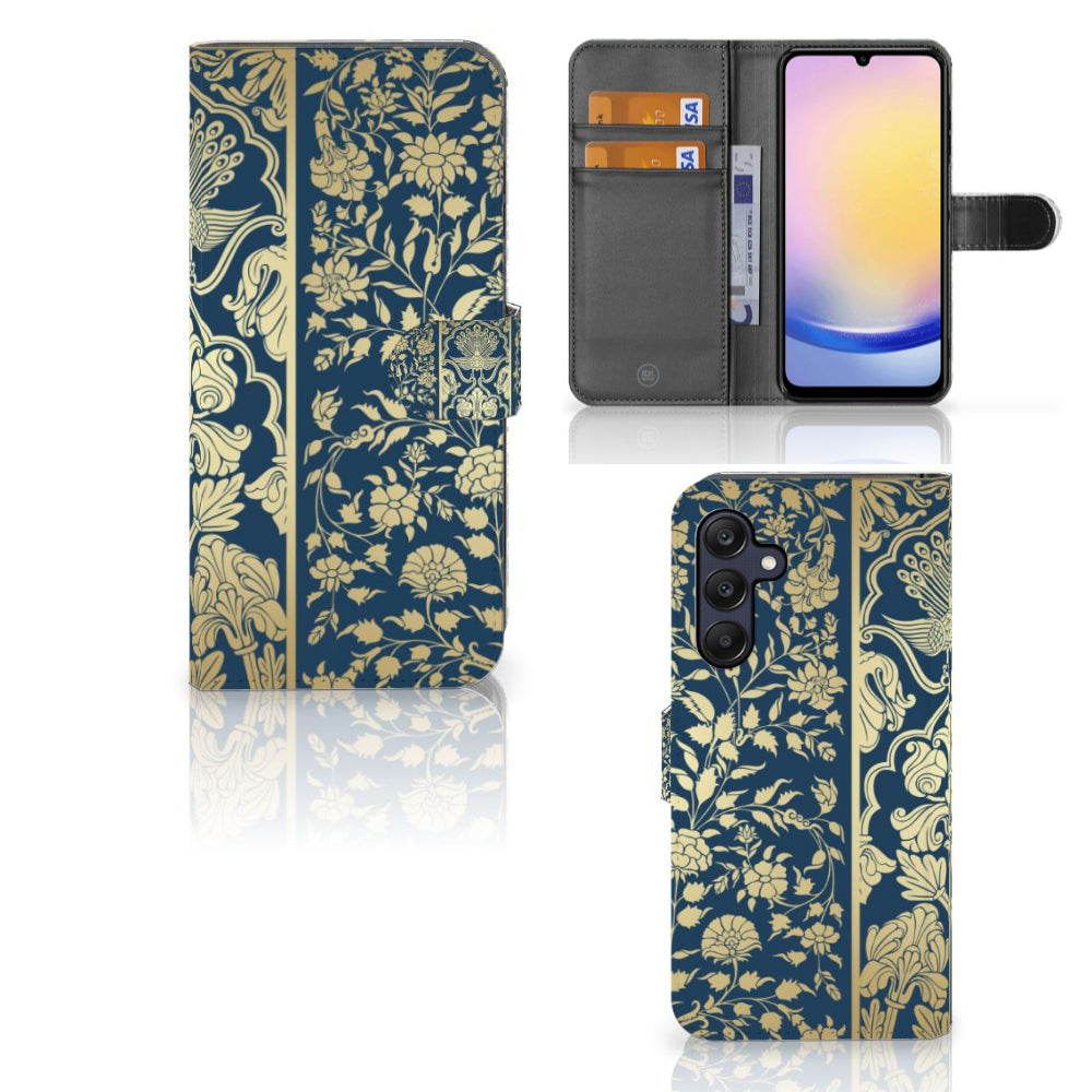 Samsung Galaxy A25 Hoesje Beige Flowers