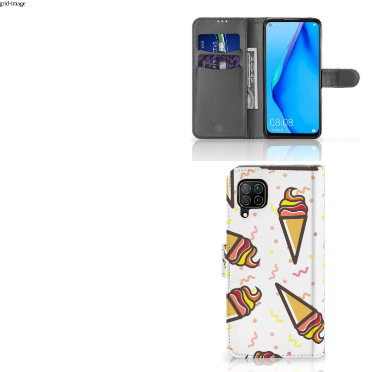 Huawei P40 Lite Book Cover Icecream