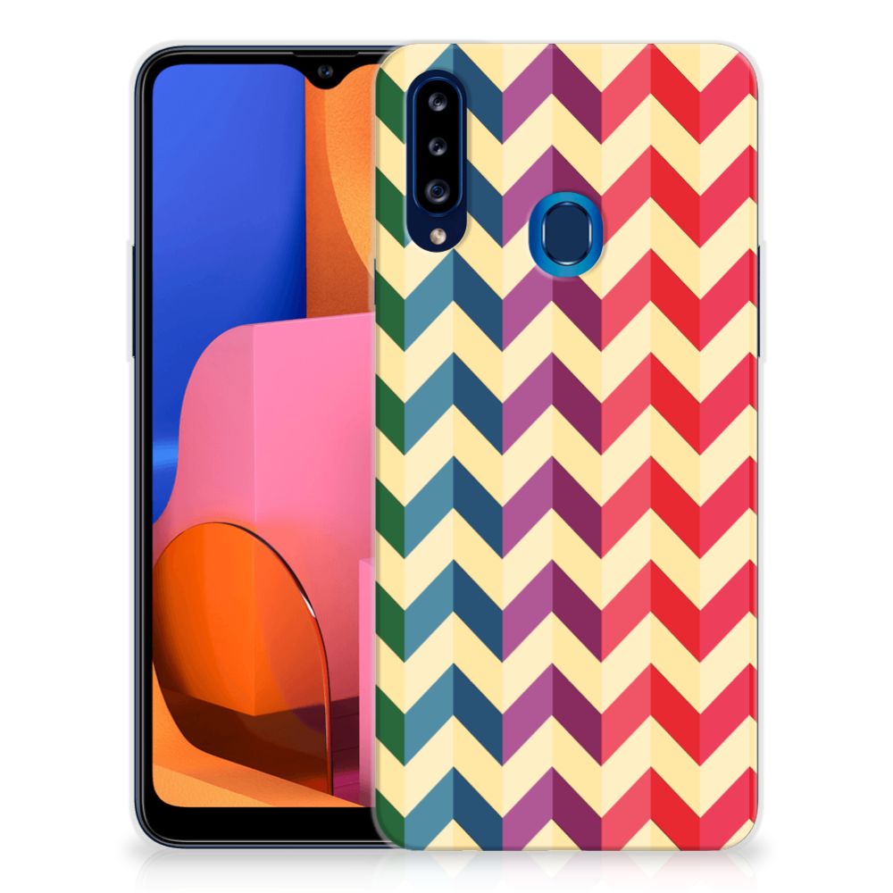 Samsung Galaxy A20s TPU bumper Zigzag Multi Color B2C Telecom