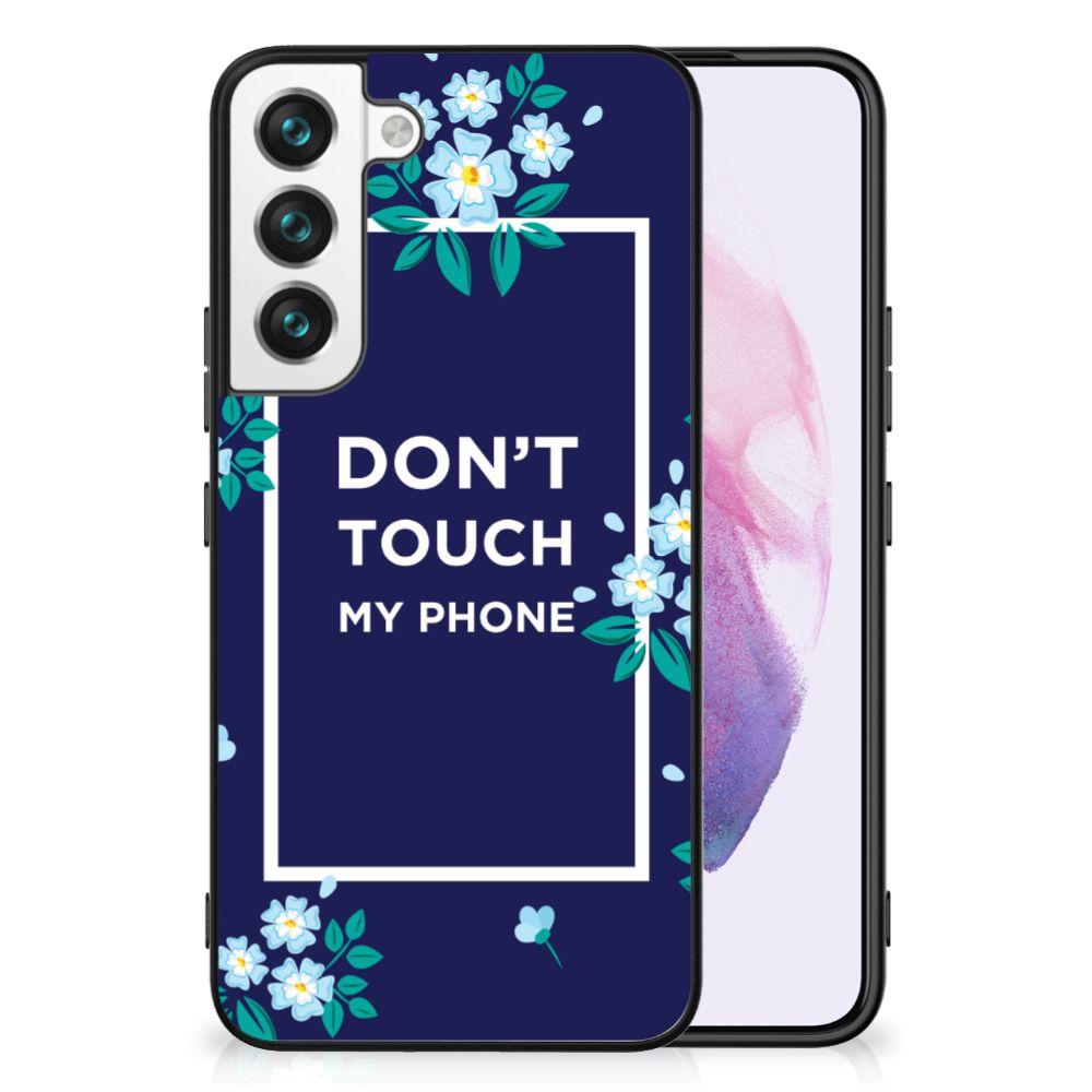 Samsung Galaxy S22 Telefoon Hoesje Flowers Blue DTMP