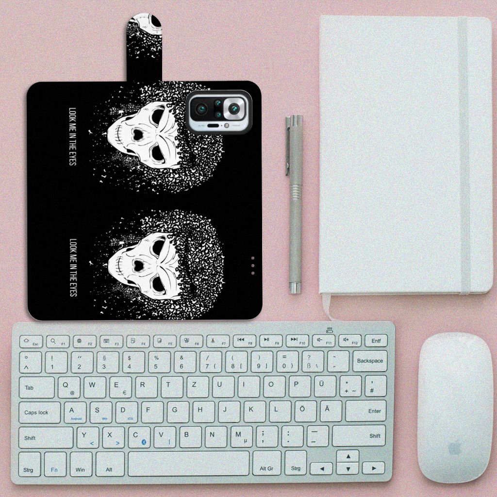 Telefoonhoesje met Naam Xiaomi Redmi Note 10 Pro Skull Hair