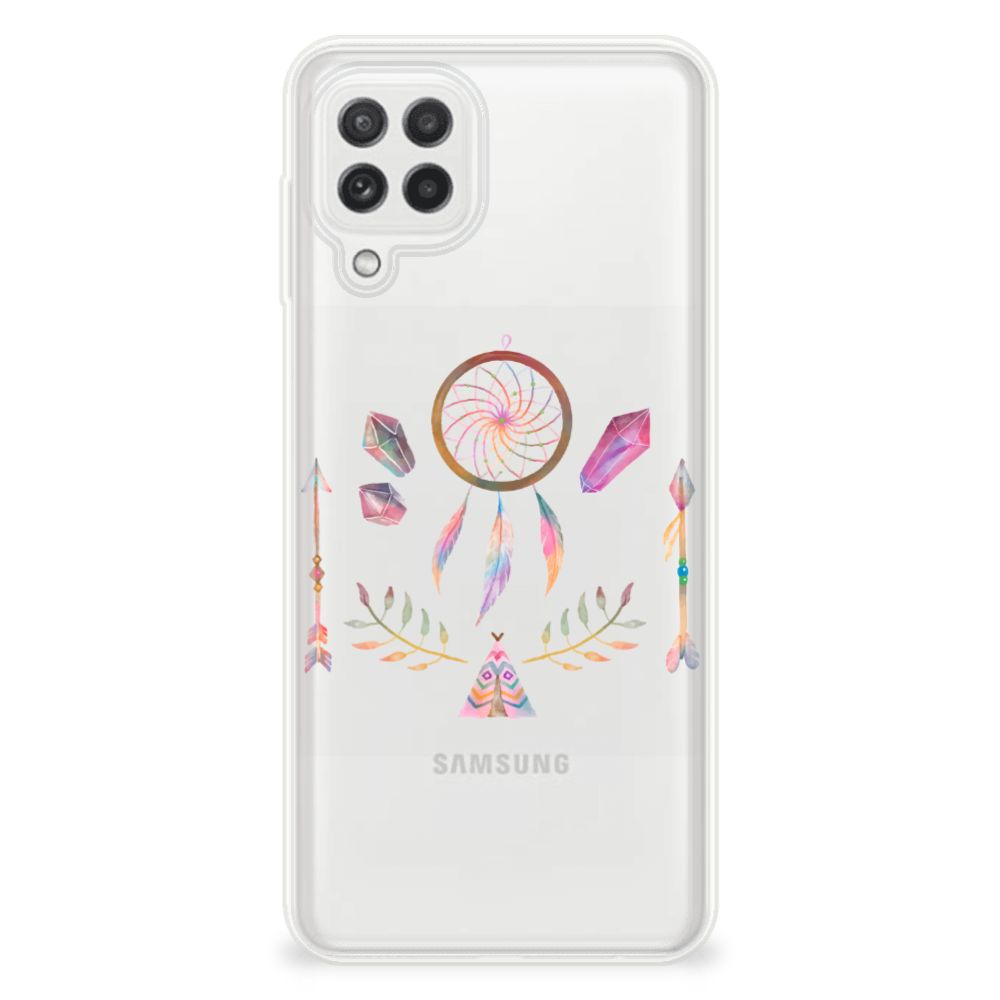 Samsung Galaxy A22 4G | M22 Telefoonhoesje met Naam Boho Dreamcatcher