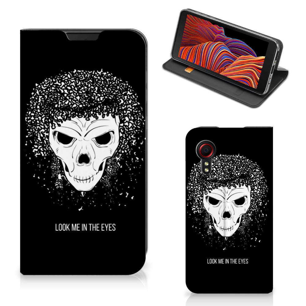 Mobiel BookCase Samsung Galaxy Xcover 5 Skull Hair - B2C Telecom