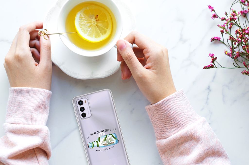 Motorola Moto G42 Telefoonhoesje met Naam Boho Bottle B2C Telecom