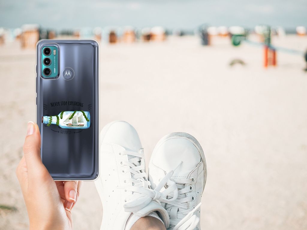 Motorola Moto G60 Telefoonhoesje met Naam Boho Bottle B2C Telecom
