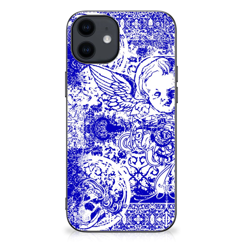 Mobiel Case iPhone 12 Pro | 12 (6.1") Angel Skull Blauw