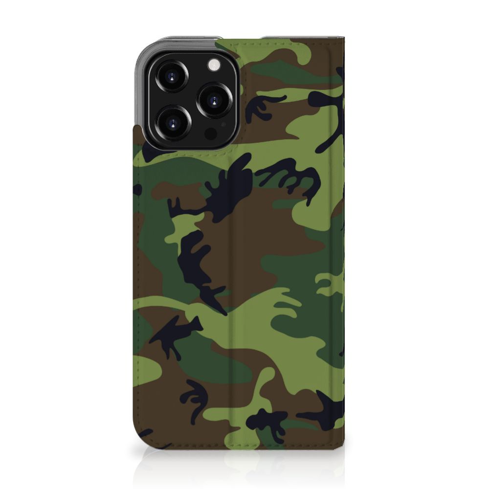iPhone 13 Pro Max Hoesje met Magneet Army Dark - B2C Telecom