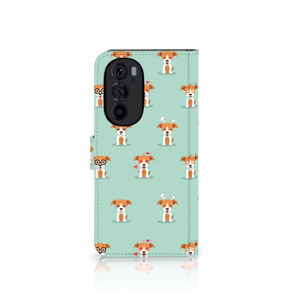 Motorola Edge 30 Pro Telefoonhoesje met Pasjes Pups