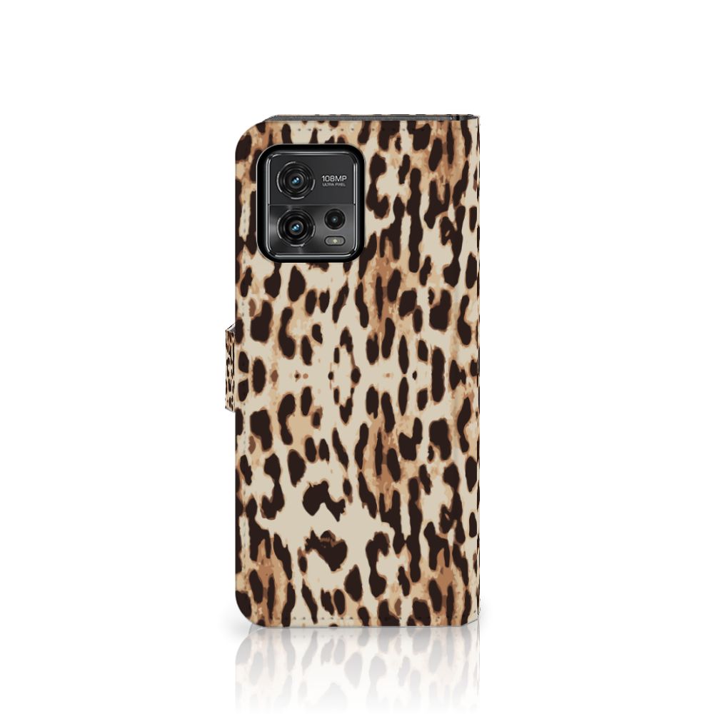 Motorola Moto G72 Telefoonhoesje met Pasjes Leopard