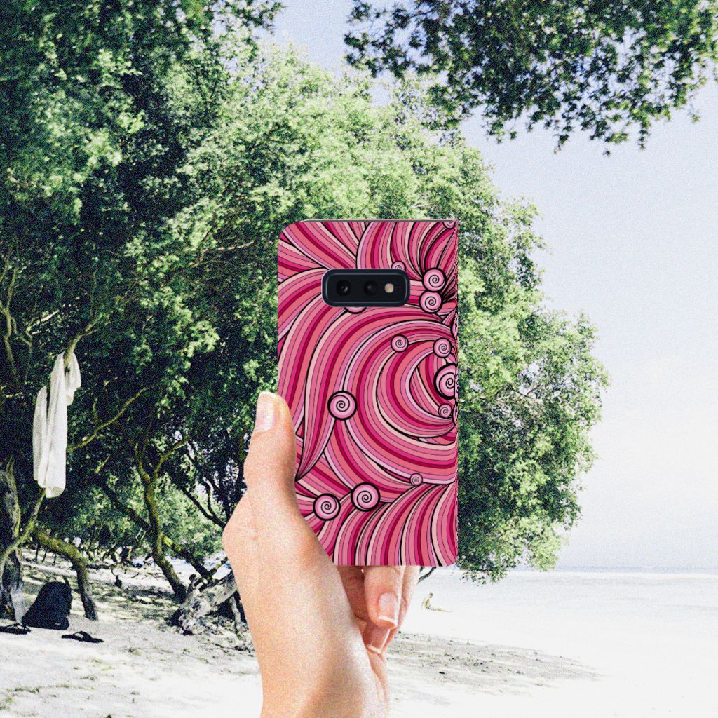Samsung Galaxy S10e Bookcase Swirl Pink