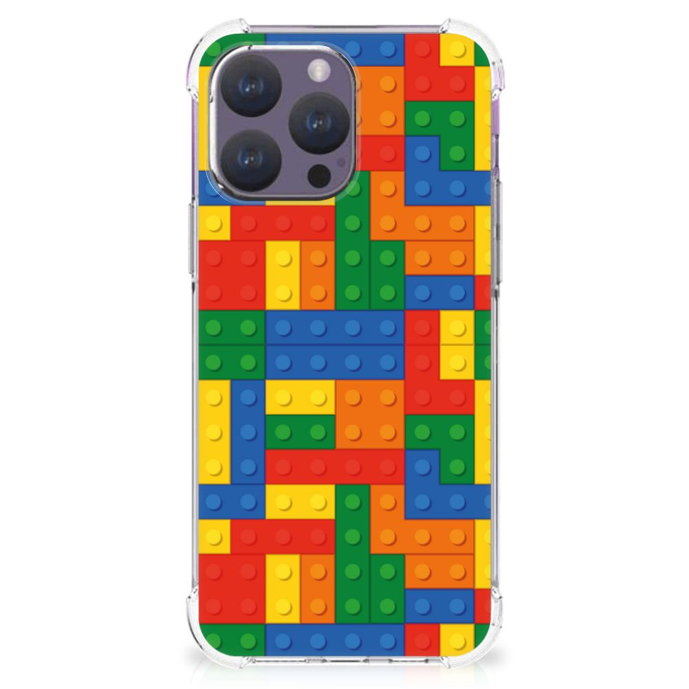 iPhone 15 Pro Max Doorzichtige Silicone Hoesje Blokken B2C Telecom
