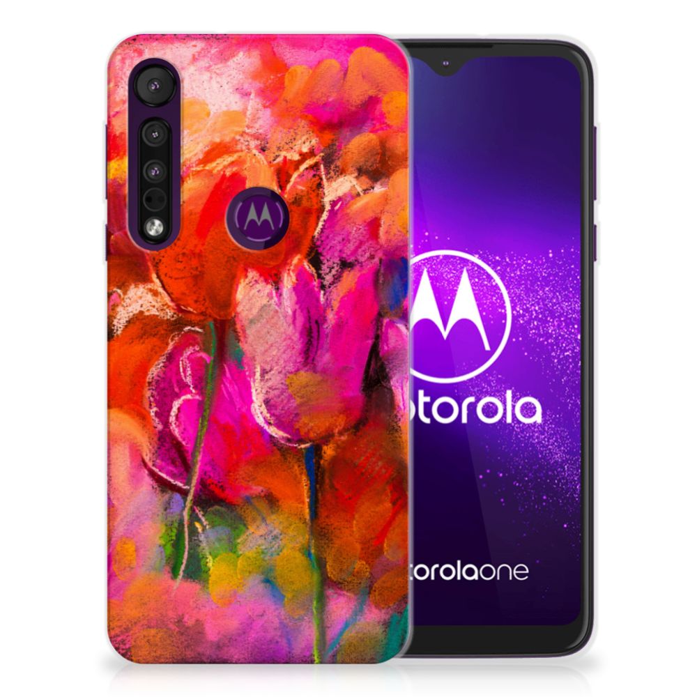 Hoesje maken Motorola One Macro Tulips