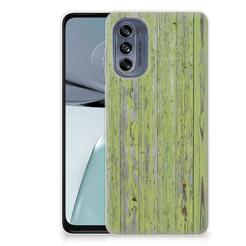 Motorola Moto G62 5G Bumper Hoesje Green Wood