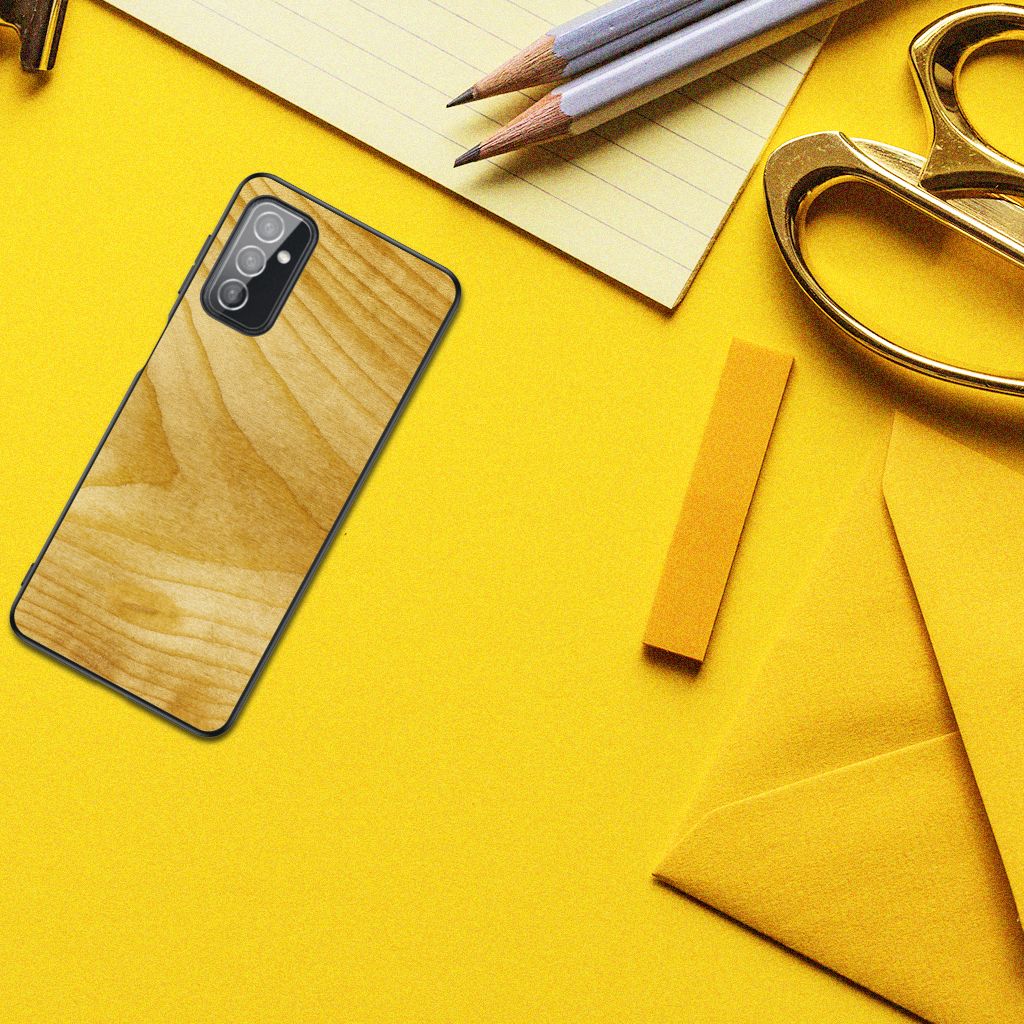 Samsung Galaxy M52 Houten Print Telefoonhoesje Licht Hout B2C Telecom