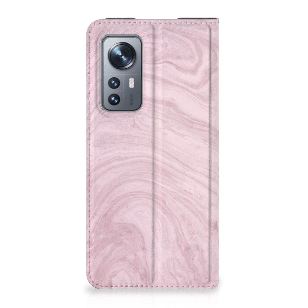 Xiaomi 12 | 12X Standcase Marble Pink - Origineel Cadeau Vriendin - B2C Telecom