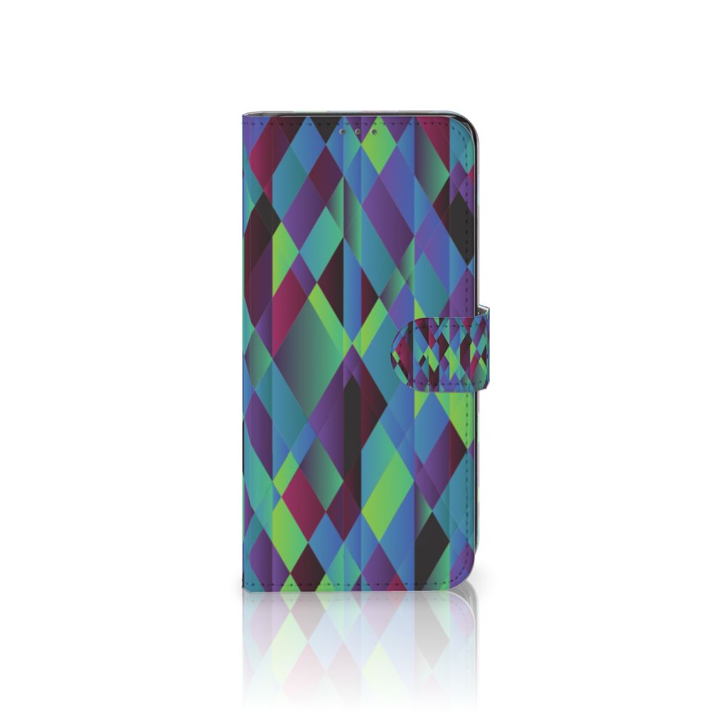 Samsung Galaxy A32 5G Book Case Abstract Green Blue