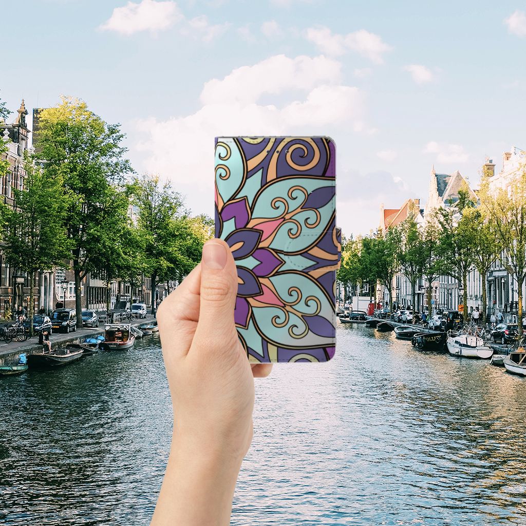 Samsung Galaxy J7 2016 Hoesje Purple Flower