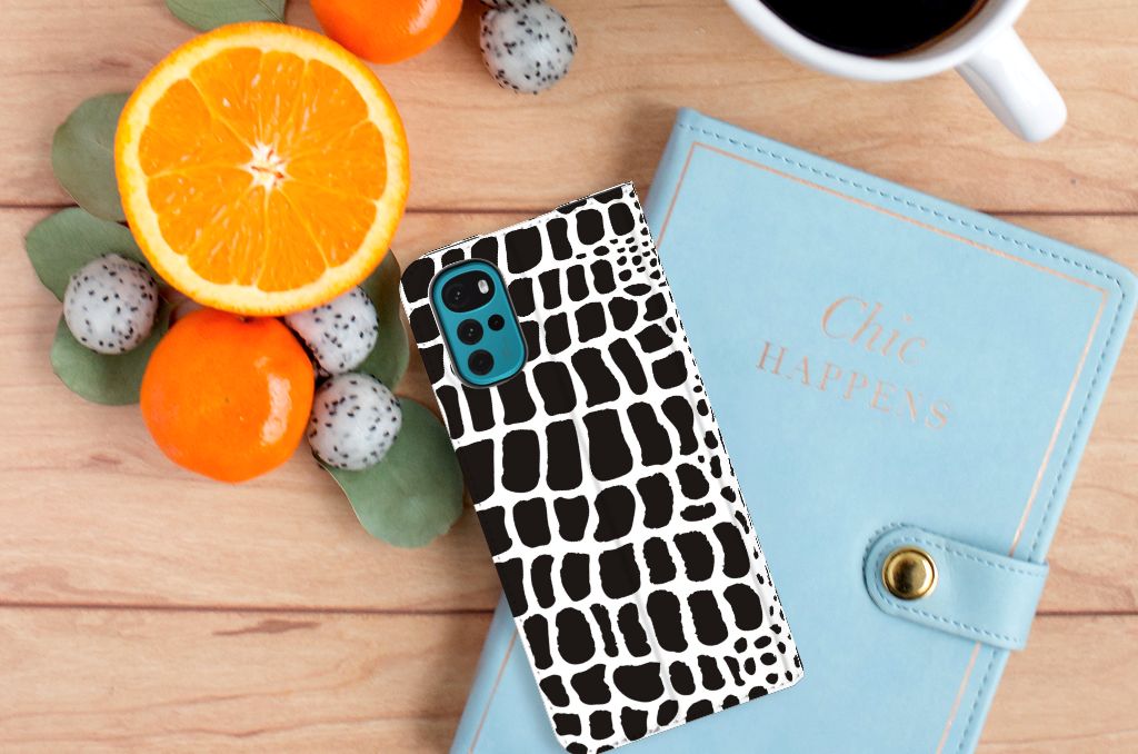 Motorola Moto G22 Hoesje maken Slangenprint - B2C Telecom