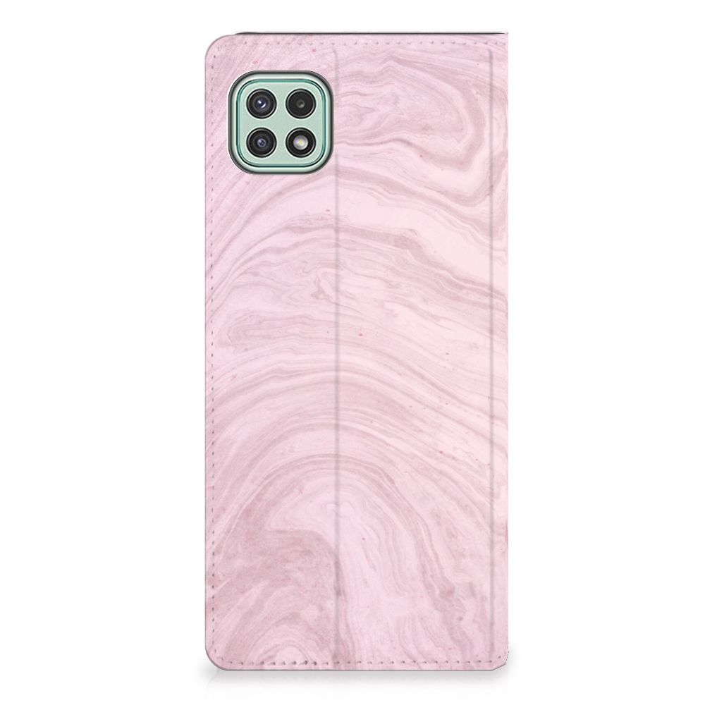 Samsung Galaxy A22 5G Standcase Marble Pink - Origineel Cadeau Vriendin - B2C Telecom