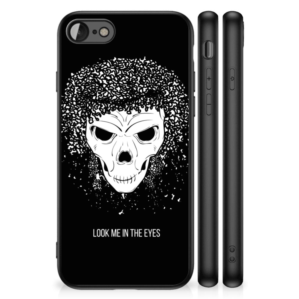 Telefoonhoesje iPhone SE 2022 | SE 2020 | 7/8 Skull Hair met opvallend skull design en bescherming voor iPhone.