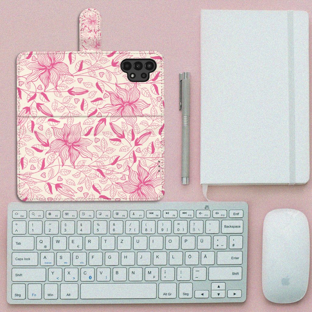 Samsung Galaxy A13 (4G) Hoesje Pink Flowers