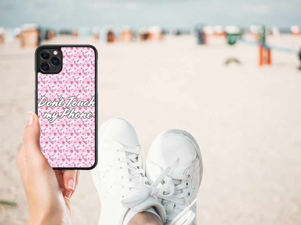 Apple iPhone 11 Pro Max TPU Hoesje Flowers Pink DTMP B2C Telecom