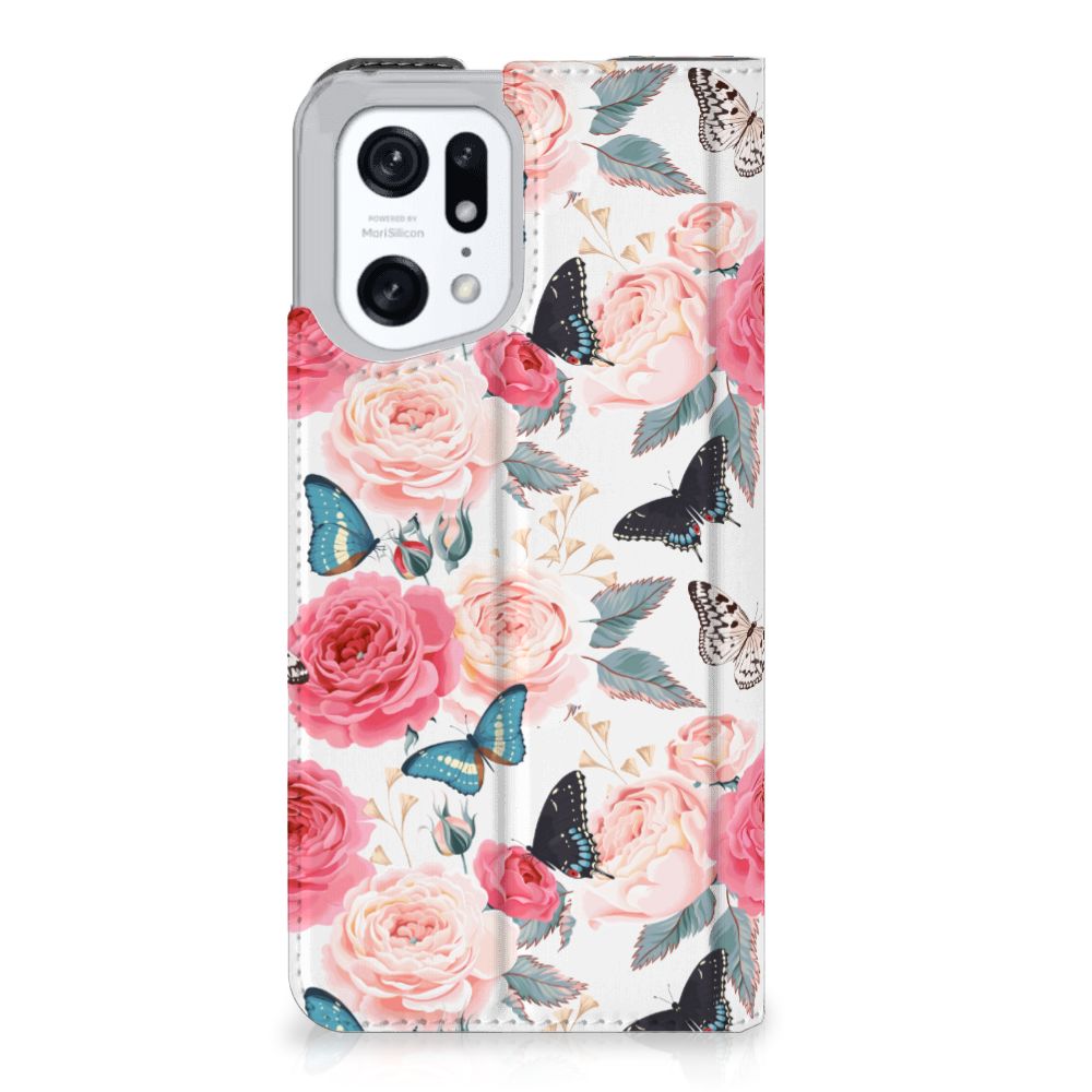 OPPO Find X5 Pro Smart Cover Butterfly Roses - B2C Telecom