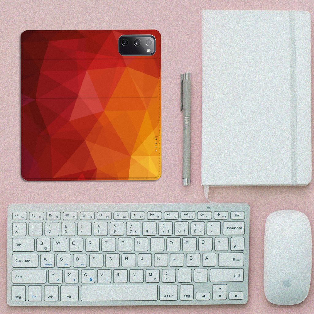 Stand Case voor Samsung Galaxy S20 FE Polygon Red - B2C Telecom