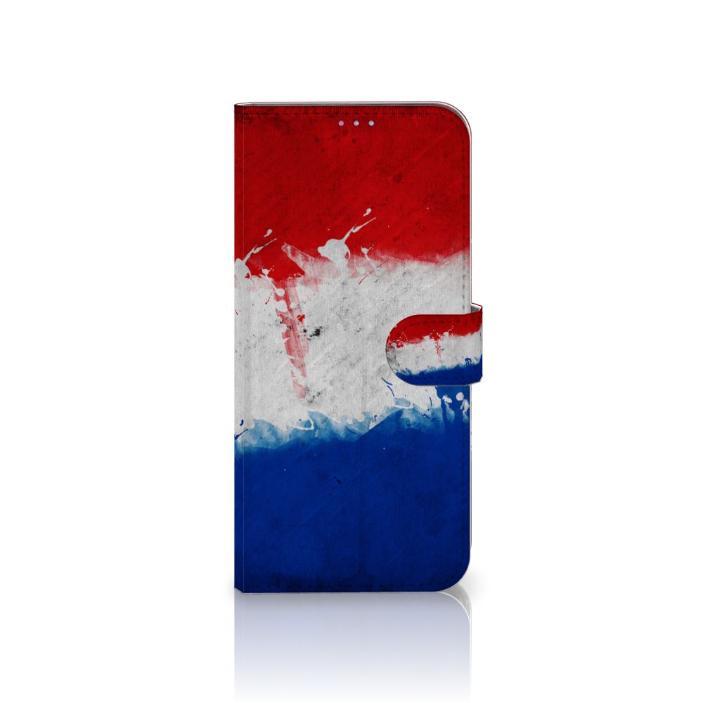 Motorola Moto G60s Bookstyle Case Nederland met artistiek ontwerp van de Nederlandse vlag