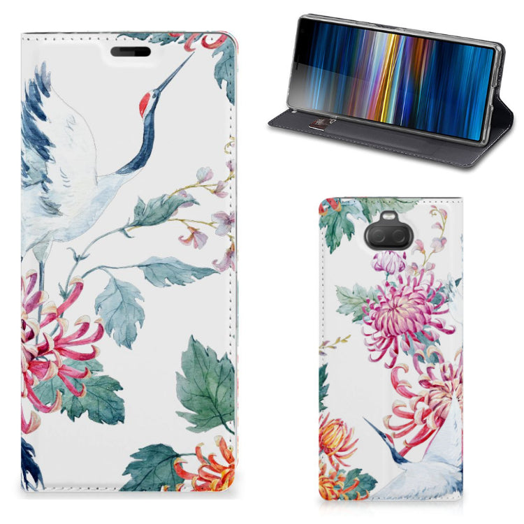 Sony Xperia 10 Plus Hoesje maken Bird Flowers