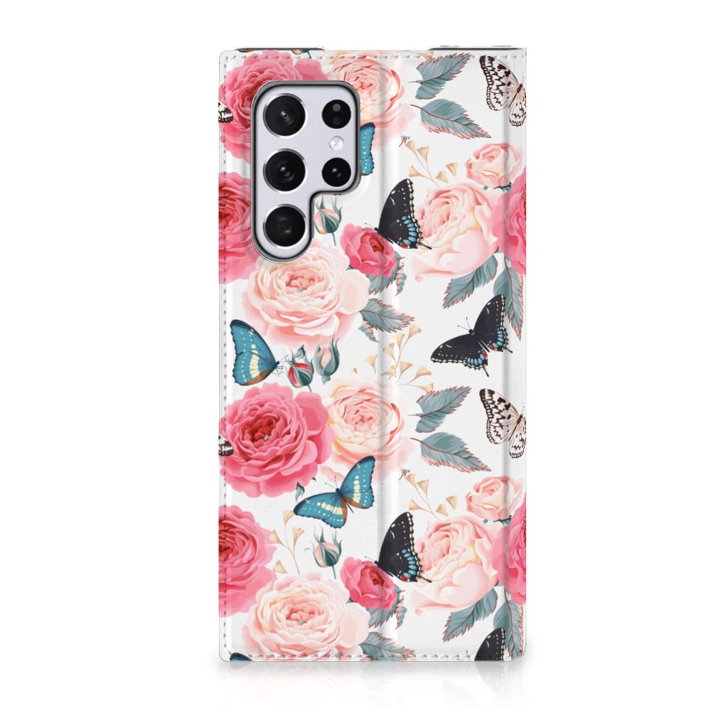 Samsung Galaxy S22 Ultra Smart Cover Butterfly Roses - B2C Telecom