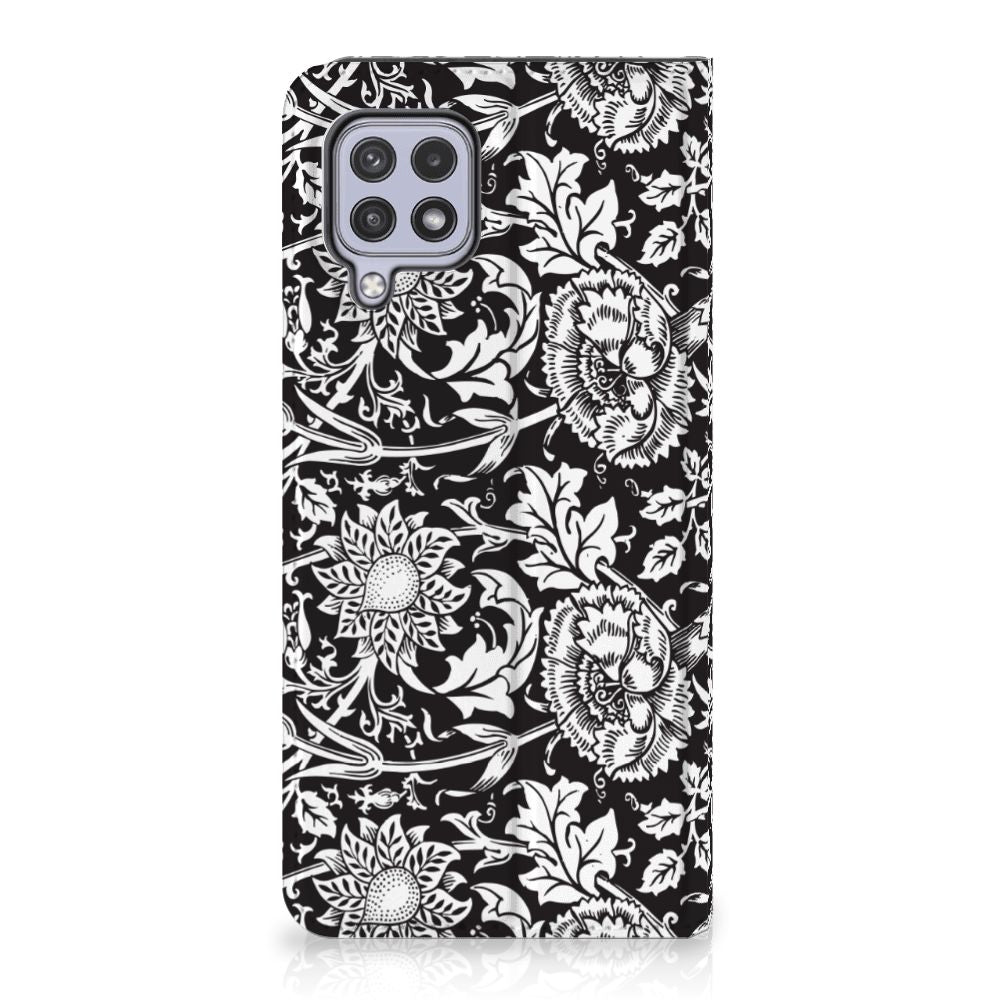 Samsung Galaxy A22 4G | M22 Smart Cover Black Flowers - B2C Telecom