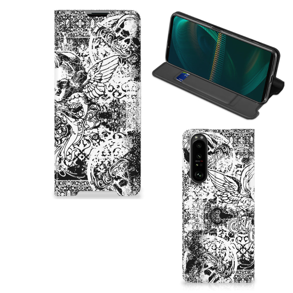 Mobiel BookCase Sony Xperia 5 III Skulls Angel