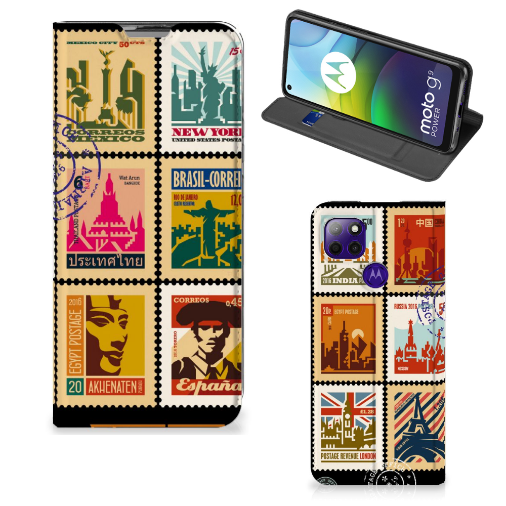 Motorola Moto G9 Power Book Cover Postzegels - B2C Telecom