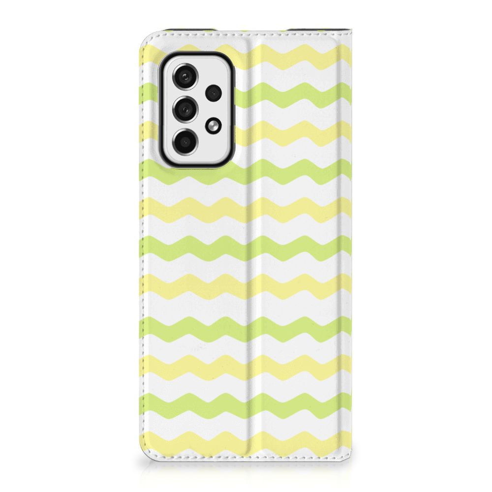 Samsung Galaxy A73 Hoesje met Magneet Waves Yellow - B2C Telecom