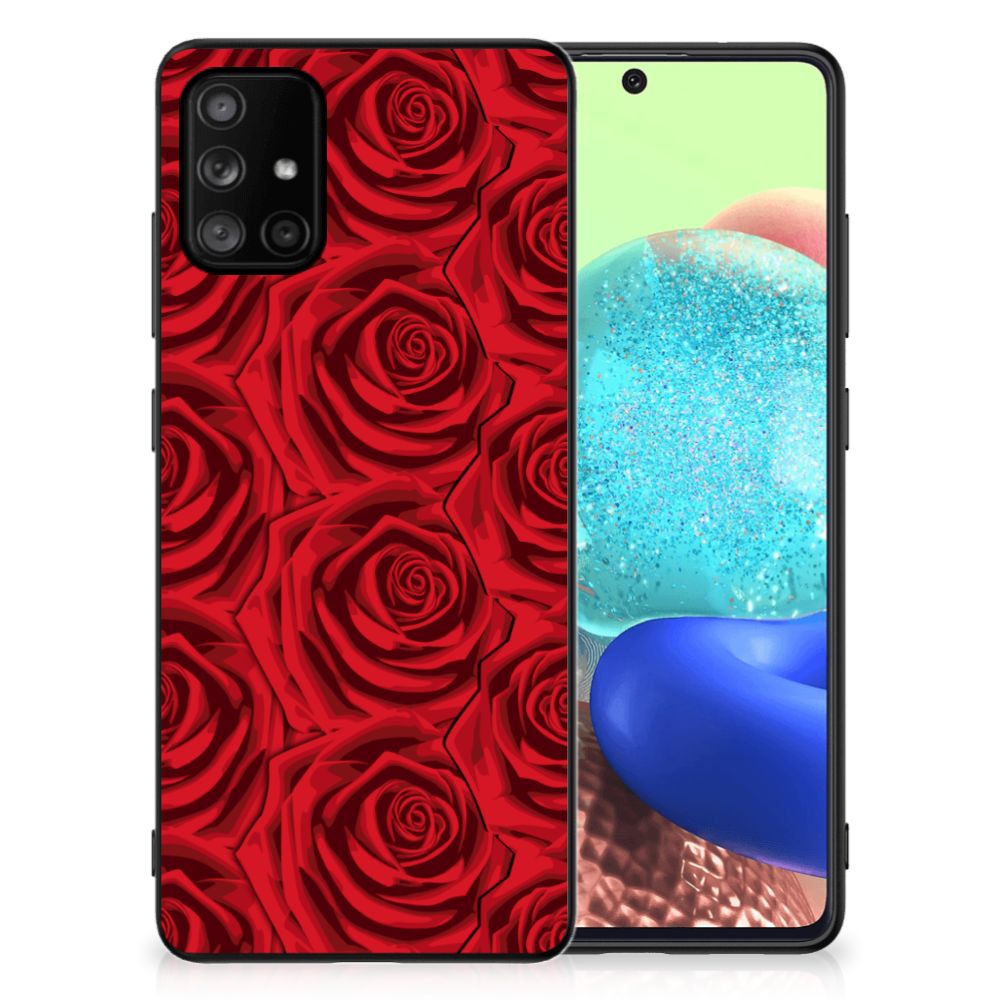 Samsung Galaxy A71 Bloemen Hoesje Red Roses