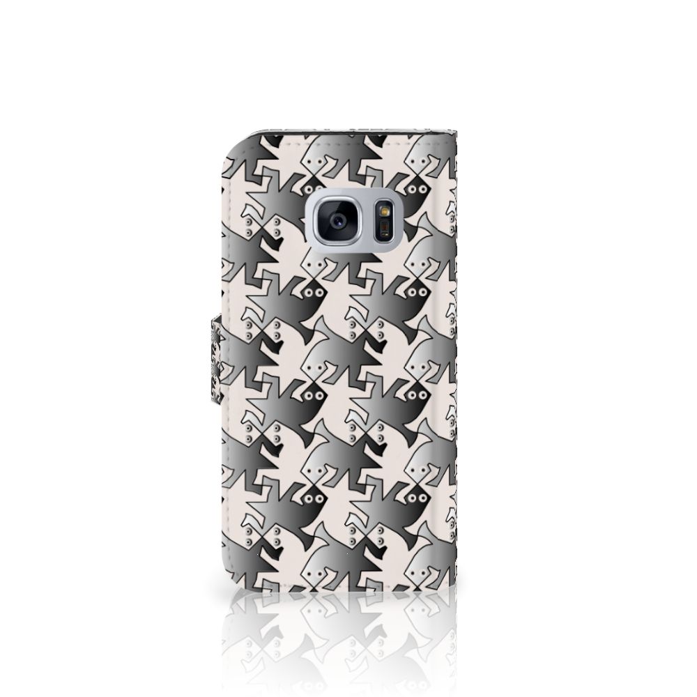 Samsung Galaxy S7 Telefoonhoesje met Pasjes Salamander Grey