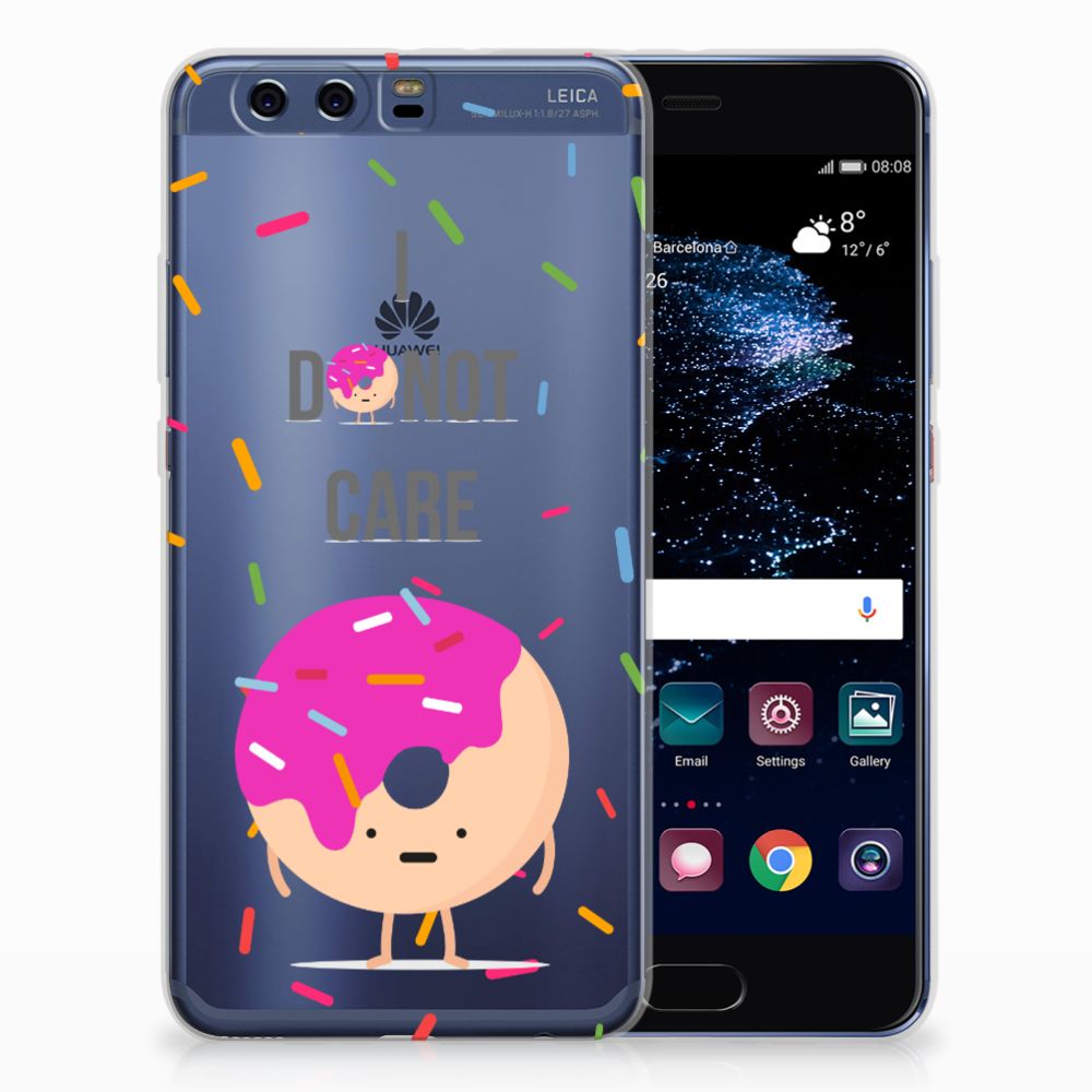 Huawei P10 Plus Siliconen Case Donut Roze